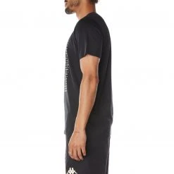 Kappa US Men Authentic Graphy T-Shirt - Black Smoke Sand