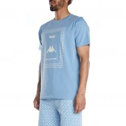 Kappa US Authentic Graphy T-Shirt - Light Blue Sand