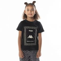 Kappa US Kids Authentic Graphy T-Shirt - Black Smoke Sand
