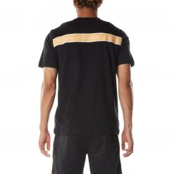 Kappa US Logo Tape Erco T-Shirt - Black Smoke Light Orange Men