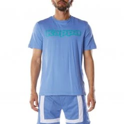 Kappa US Logo Tape Erco T-Shirt - Blue Teal Men