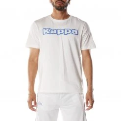 Kappa US Men Logo Tape Erco T-Shirt - White Blue