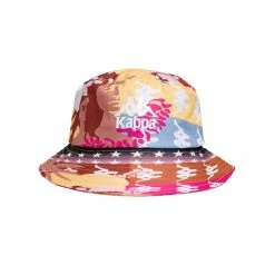 Kappa US Accessories Authentic Graphik Timmy Bucket Hat - Brown Yellow