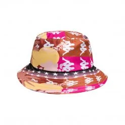 Kappa US Accessories Authentic Graphik Timmy Bucket Hat - Brown Yellow