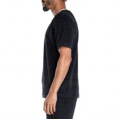 Kappa US Men Logo Tape Efro T-Shirt - Black Smoke Light Orange