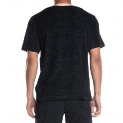 Kappa US Men Logo Tape Efro T-Shirt - Black Smoke Light Orange