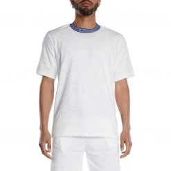Kappa US Logo Tape Efro T-Shirt - White Blue
