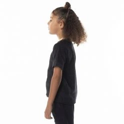 Kappa US Kids Logo Tape Efro T-Shirt - Black Smoke Orange