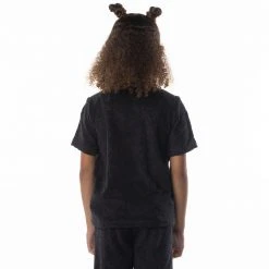 Kappa US Kids Logo Tape Efro T-Shirt - Black Smoke Orange