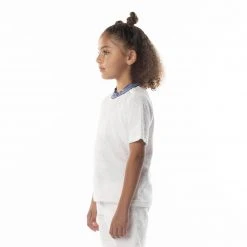 Kappa US Kids Logo Tape Efro T-Shirt - White Blue
