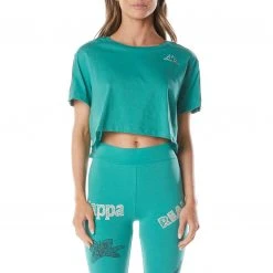 Kappa US Logo Tape Elera T-Shirt - Teal