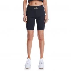 Kappa US Women Logo Tape Eosa Bike Short - Black Smoke Light Orange