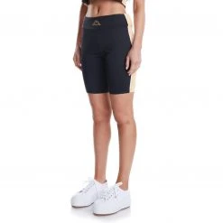 Kappa US Women Logo Tape Eosa Bike Short - Black Smoke Light Orange