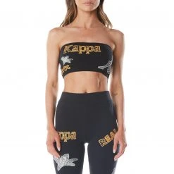 Kappa US Authentic Graphik Tessa Bandeau - Black Smoke Light Orange Women