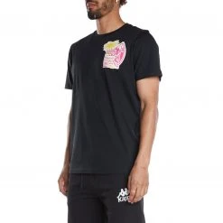 Kappa US Authentic Graphik Tijay T-Shirt - Black Smoke Men