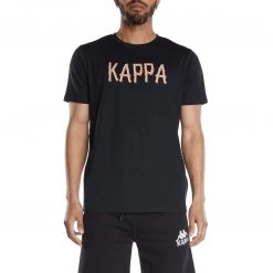 Kappa US Men Authentic Graphik Trevor T-Shirt - Black Smoke Brown