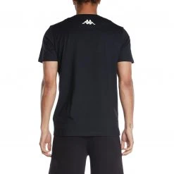 Kappa US Men Authentic Graphik Trevor T-Shirt - Black Smoke Brown