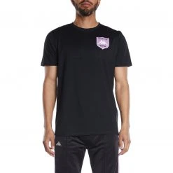 Kappa US Authentic Graphik Tullio T-Shirt - Black Smoke Violet Men