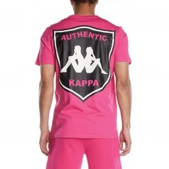 Kappa US Authentic Graphik Tullio T-Shirt - Pink Black