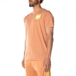 Kappa US Men Authentic Graphik Tullio T-Shirt - Brown Yellow