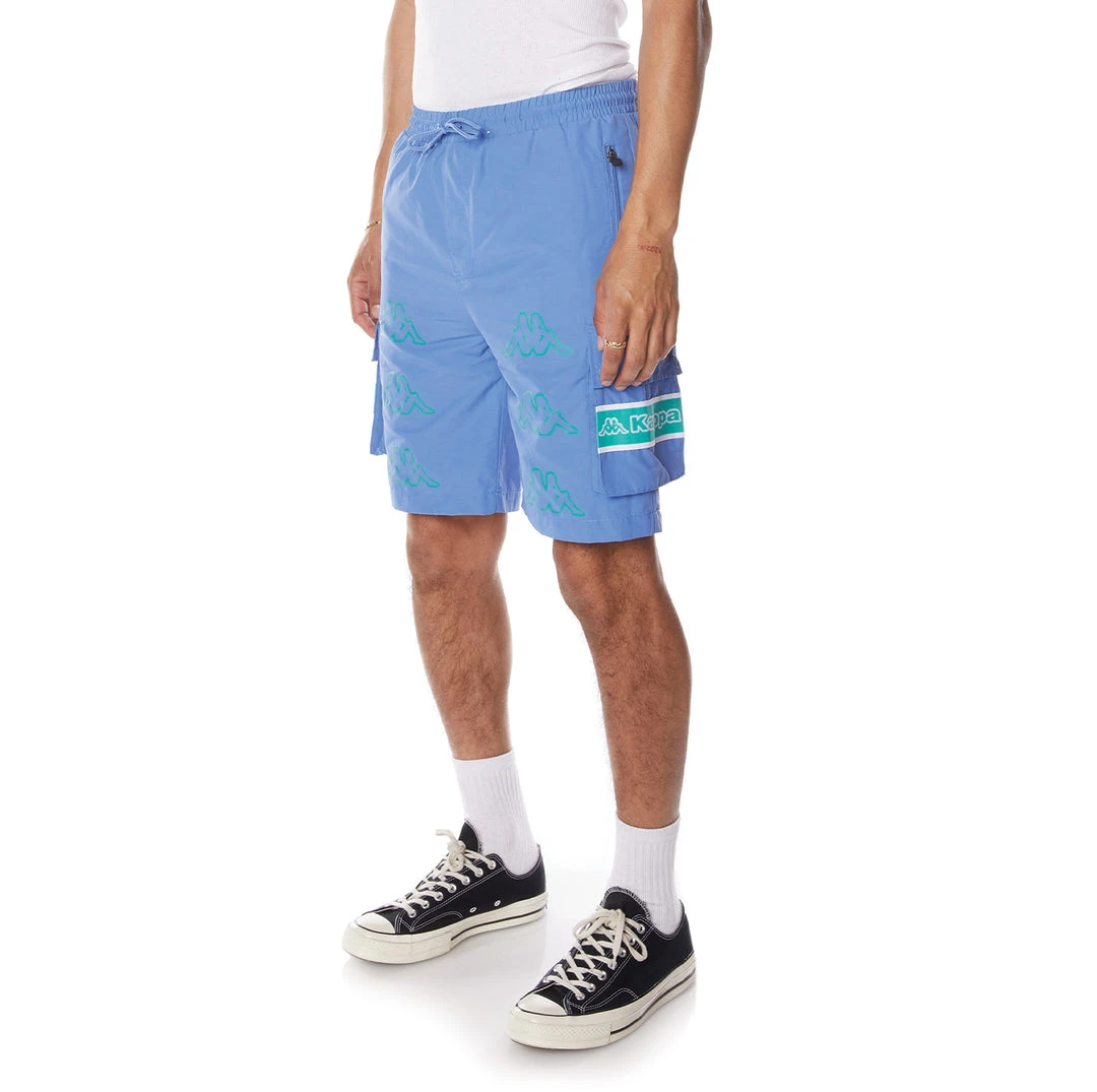 Kappa US Logo Tape Esso Shorts - Blue Teal Men 4 Kappa US Logo Tape Esso Shorts - Blue Teal Men