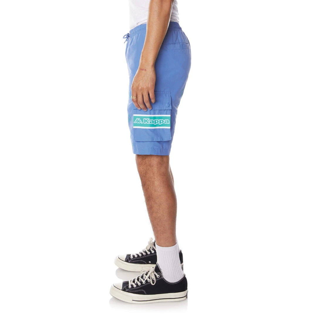 Kappa US Logo Tape Esso Shorts - Blue Teal Men 5 Kappa US Logo Tape Esso Shorts - Blue Teal Men