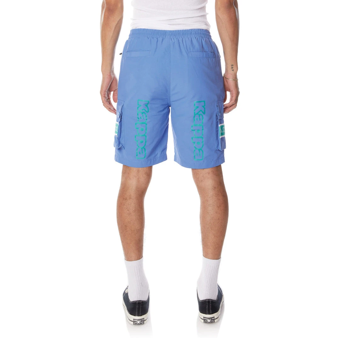 Kappa US Logo Tape Esso Shorts - Blue Teal Men 6 Kappa US Logo Tape Esso Shorts - Blue Teal Men