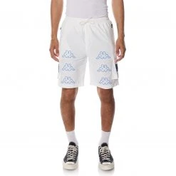 Kappa US Logo Tape Esso Shorts - White Blue Men
