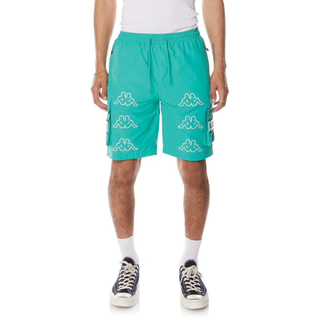 Kappa US Logo Tape Esso Shorts - Teal 3 Kappa US Logo Tape Esso Shorts - Teal