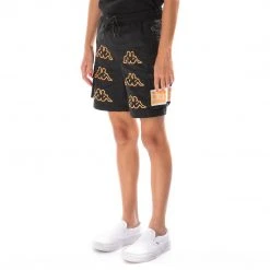 Kappa US Kids Logo Tape Esso Cargo Shorts - Black Smoke Orange