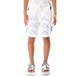 Kappa US Kids Logo Tape Esso Cargo Shorts - White Blue
