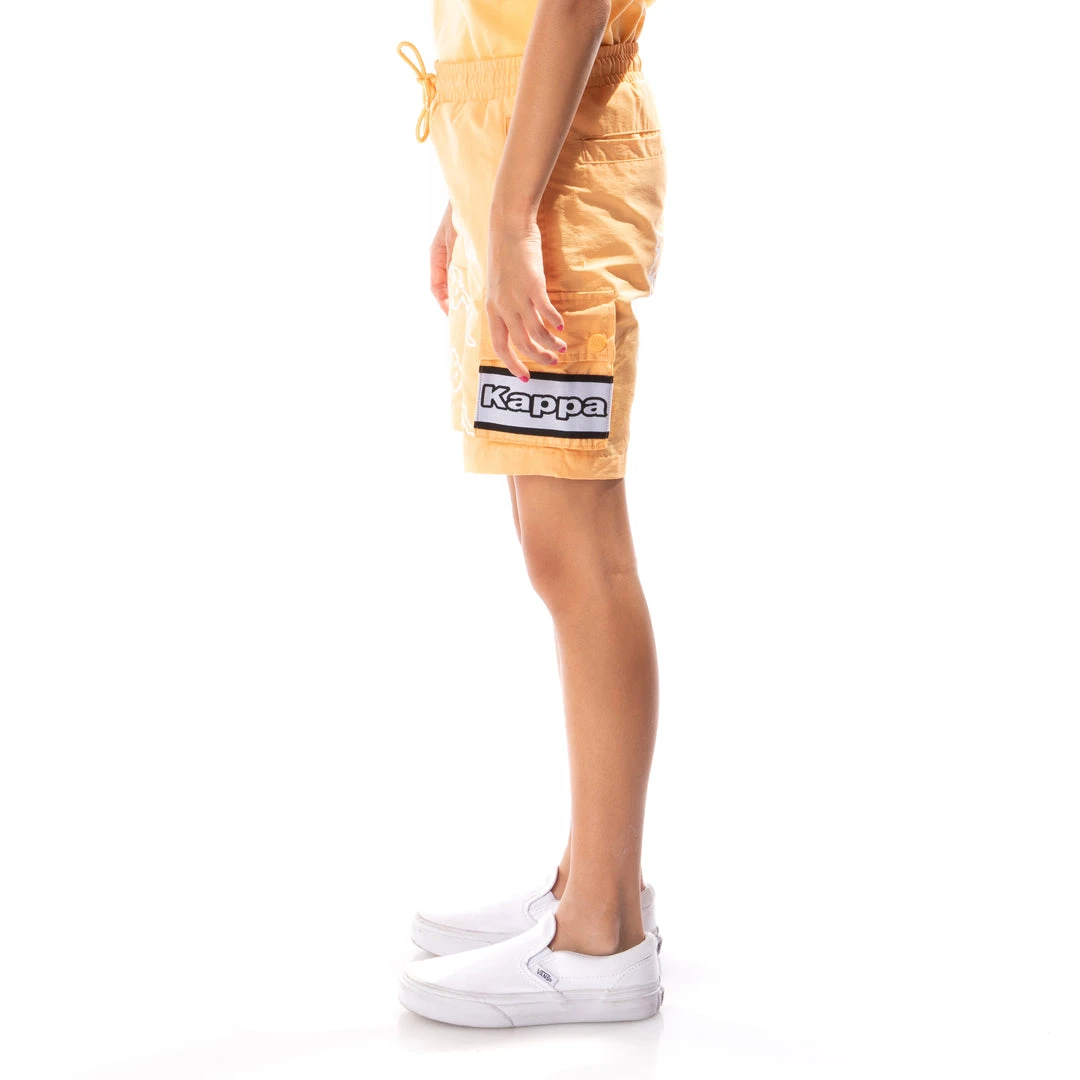 Kappa US Kids Logo Tape Esso Cargo Shorts - Light Orange 5 Kappa US Kids Logo Tape Esso Cargo Shorts - Light Orange