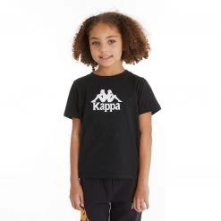 Kappa US Kids Authentic Molongio T-Shirt - Black Smoke Light Orange