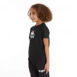 Kappa US Kids Authentic Molongio T-Shirt - Black Smoke Light Orange