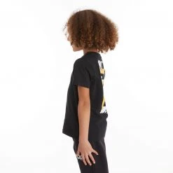 Kappa US Kids Authentic Molongio T-Shirt - Black Smoke Light Orange