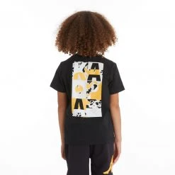 Kappa US Kids Authentic Molongio T-Shirt - Black Smoke Light Orange