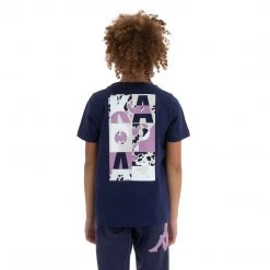 Kappa US Kids Authentic Molongio T-Shirt - Navy Violet