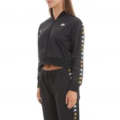 Kappa US Women 222 Banda Ponce Cropped Jacket - Black Smoke