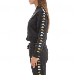 Kappa US Women 222 Banda Ponce Cropped Jacket - Black Smoke