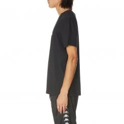 Kappa US Authentic Jpn Lublin T-Shirt - Black Smoke Men