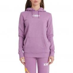Kappa US Women Authentic Ambenja Hoodie - Violet Lavender White