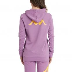 Kappa US Women Authentic Ambenja Hoodie - Violet Lavender White