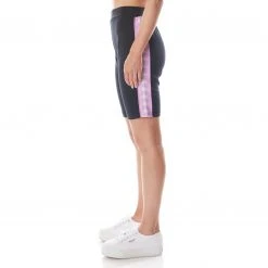 Kappa US Women 222 Banda Dicles 2 Bike Shorts - Black Smoke Violet