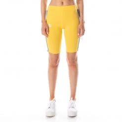 Kappa US 222 Banda Dicles 2 Bike Shorts - Yellow Light Blue Women