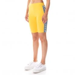 Kappa US 222 Banda Dicles 2 Bike Shorts - Yellow Light Blue Women