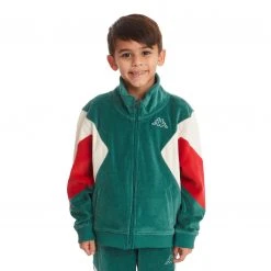 Kappa US Kids Logo Tape Axel Jacket - Dark Green