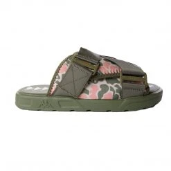 Kappa US Footwear Authentic Taisy 1 Slides - Green Olive Pink