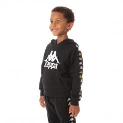 Kappa US Kids 222 Banda Hurtadon Hoodie - Black Smoke