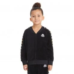 Kappa US Kids 222 Banda Benettin Track Jacket - Black Smoke