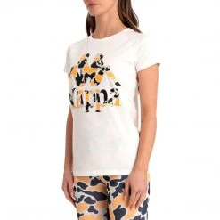 Kappa US Authentic Pinkar T-Shirt - White Light Orange